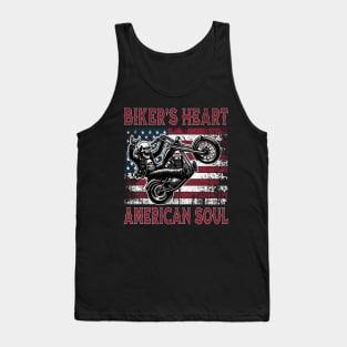 Biker's Heart American Soul Tank Top